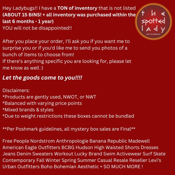 Mystery Box 5 ITEM Name Brand Clothing EXCLUSIVE SPRING SALE - Picture 3 of 4